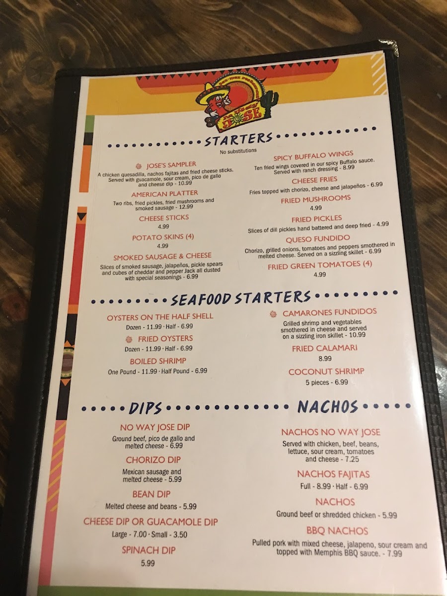 No Way Jose Menu - Image 2